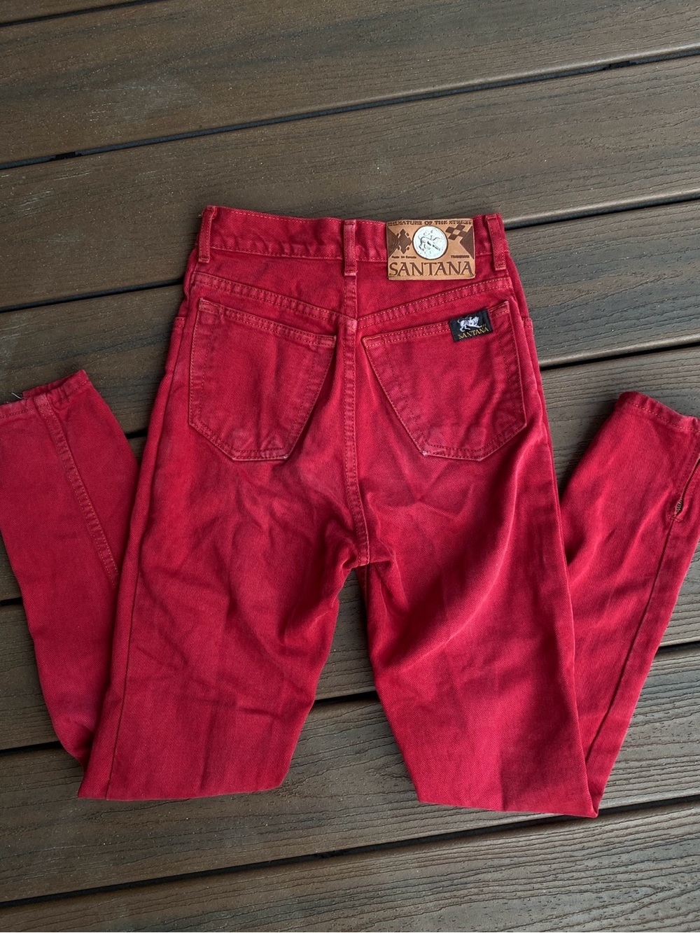 Vintage Santana Women’s Skinny Jeans - Red